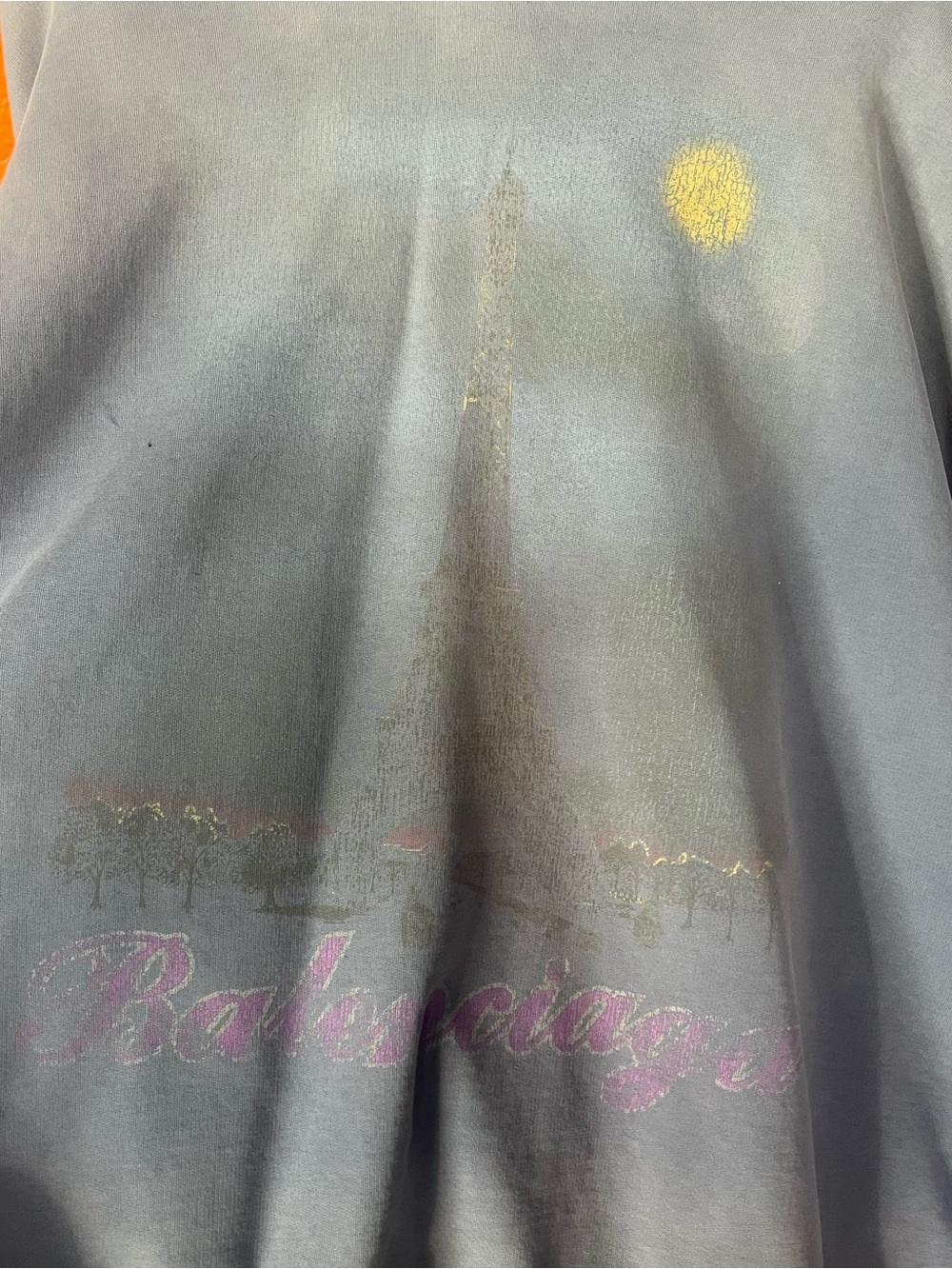 Balenciaga - Men's Paris Moon Faded Hoodie - Picture 7 of 10